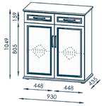 Aktenschrank VILLO Weiß / Asteiche Dekor