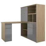 Schreibtisch-Kombination Mini-Office II Grau / Eiche Dekor