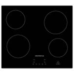 Cuisine équipée Melano VI (9 éléments) Noir brillant / Imitation granite - Largeur : 445 cm - Avec électroménager