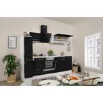 Keukenblok Olivone II Inclusief elektrische apparaten - Hoogglans zwart/wit - Breedte: 250 cm
