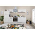 Cuisine Olivone II Appareils électroménagers inclus - Blanc brillant / Blanc - Largeur : 280 cm