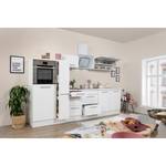 Cuisine Olivone III Appareils électroménagers inclus - Blanc brillant / Blanc - Largeur : 300 cm