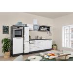 Keukenblok Olivone III Inclusief elektrische apparaten - Hoogglans wit & grijze eikenhouten look - Breedte: 300 cm