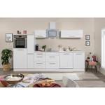 Cuisine Olivone IV Appareils électroménagers inclus - Blanc brillant / Blanc - Largeur : 310 cm