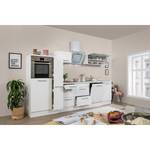 Cuisine Olivone IV Appareils électroménagers inclus - Blanc brillant / Blanc - Largeur : 310 cm