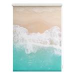 Klemfix rolgordijn The Beach polyester - turquoise/beige - 90 x 150 cm