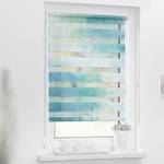 Store enrouleur double Aquarell Polyester - Bleu / Vert - 60 x 150 cm