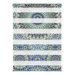 Klemfix duo-rolgordijn Orient Patroon polyester - blauw/groen - 45 x 150 cm