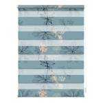 Store enrouleur double Aqua Floral Polyester - Bleu - 90 x 150 cm