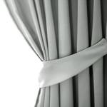 Vorhang mit Kräuselband Blackout I Polyester - Silber