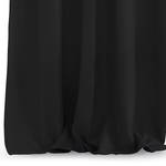 Gordijn met plooiband Blackout II polyester - Zwart