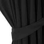 Gordijn met plooiband Blackout II polyester - Zwart