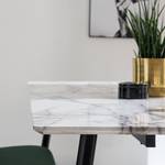 Eettafel Tracy II witte marmeren look/zwart & goudkleurig