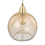 Suspension Artiste Verre / Fer - 1 ampoule - Ambre jaune