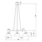 Hanglamp Asbury ijzer - 3 lichtbronnen