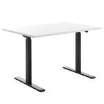 Schreibtisch E-Table II (höhenverstellbar) - Weiß - Breite: 120 cm - Schwarz