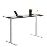 Schreibtisch E-Table (höhenverstellbar) - Schwarz - Breite: 160 cm - Weiß