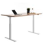 Schreibtisch E-Table II (höhenverstellbar) - Buche Dekor - Breite: 160 cm - Weiß