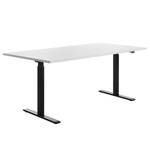 Schreibtisch E-Table II (höhenverstellbar) - Weiß - Breite: 180 cm - Schwarz