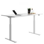 Schreibtisch E-Table II (höhenverstellbar) - Weiß - Breite: 160 cm - Weiß