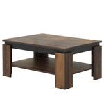 Table basse Paola Imitation vieux bois / Noir - Imitation bois ancien