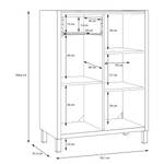 Schoenenkast Boyd wit/eikenhouten look