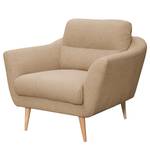 Fauteuil Lucinda geweven stof - Geweven stof Hanabi: Beige - Beige