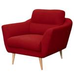 Fauteuil Lucinda Tissu - Tissu Hanabi: Rouge - Beige