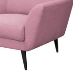 Fauteuil Lucinda geweven stof - Geweven stof Hanabi: Mauve - Zwart