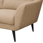 Sofa Lucinda I (2-Sitzer) Webstoff Hanabi: Beige - Schwarz