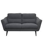 Sofa Lucinda I (2-Sitzer) Webstoff Hanabi: Anthrazit - Schwarz