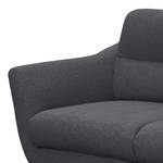 Sofa Lucinda I (2-Sitzer) Webstoff Hanabi: Anthrazit - Schwarz