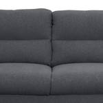 Sofa Lucinda I (2-Sitzer) Webstoff Hanabi: Anthrazit - Schwarz