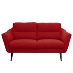 Sofa Lucinda I (2-Sitzer) Webstoff Hanabi: Rot - Schwarz