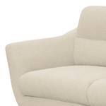 Sofa Lucinda I (3-Sitzer) Webstoff - Webstoff Hanabi: Creme - Schwarz