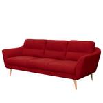 Sofa Lucinda I (3-Sitzer) Webstoff - Webstoff Hanabi: Rot - Beige