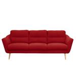 Sofa Lucinda I (3-Sitzer) Webstoff - Webstoff Hanabi: Rot - Beige