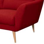 Divano Lucinda I (3 posti) Tessuto - Tessuto Hanabi: rosso - Beige