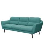 Sofa Lucinda I (3-Sitzer) Webstoff - Webstoff Hanabi: Türkis - Schwarz