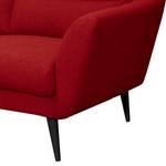 Sofa Lucinda I (3-Sitzer) Webstoff - Webstoff Hanabi: Rot - Schwarz