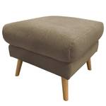 Gestoffeerde hocker Lucinda geweven stof - Geweven stof Hanabi: Sahara grijs - Beige