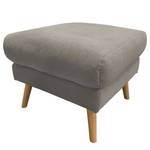 Gestoffeerde hocker Lucinda geweven stof - Geweven stof Hanabi: Grijs - Beige