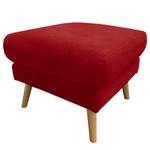 Polsterhocker Lucinda Webstoff - Webstoff Hanabi: Rot - Beige