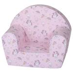 Kinderfauteuil Rainbow Unicorn Roze - Andere - Textiel - 34 x 42 x 51 cm