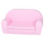 Kindersofa White Dots Pink - Andere - Textil - 77 x 42 x 34 cm