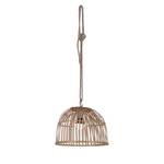 LED-hanglamp David III jute/textielmix - 1 lichtbron