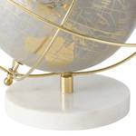 Decoratie Globe ijzer/marmer/kunsthars - goudkleurig/zilverkleurig