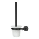 WC-Bürstenhalterung Apollo Nero Aluminium / Glas - Schwarz / Milchglas