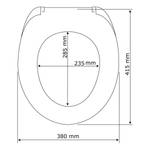 Premium wc-bril Heartbeach roestvrij staal/duroplast - wit