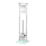 Stand WC-Garnitur Debar Edelstahl rostfrei / Glas - Silber